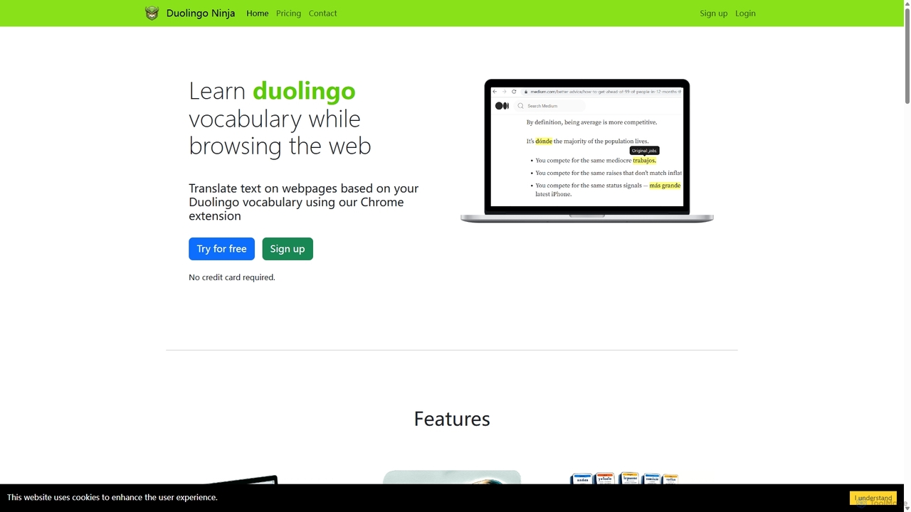 Duolingo Ninja