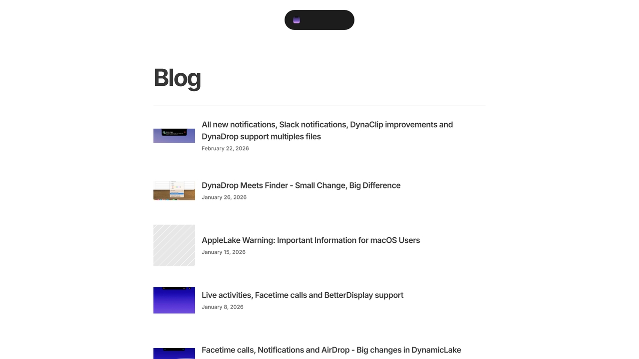 DynamicLake - Dynamic Island Mac for DynamicLake