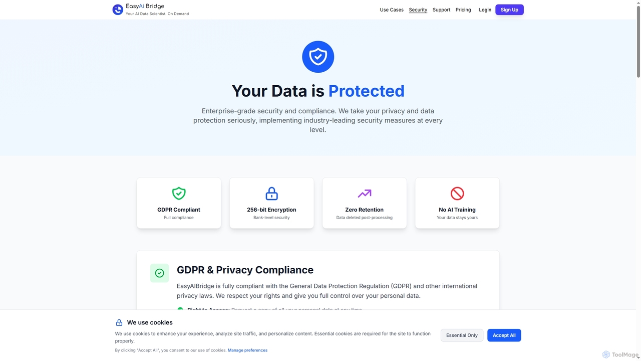 Security & Data Protection - EasyAIBridge Enterprise-Grade Security for EasyAIBridge