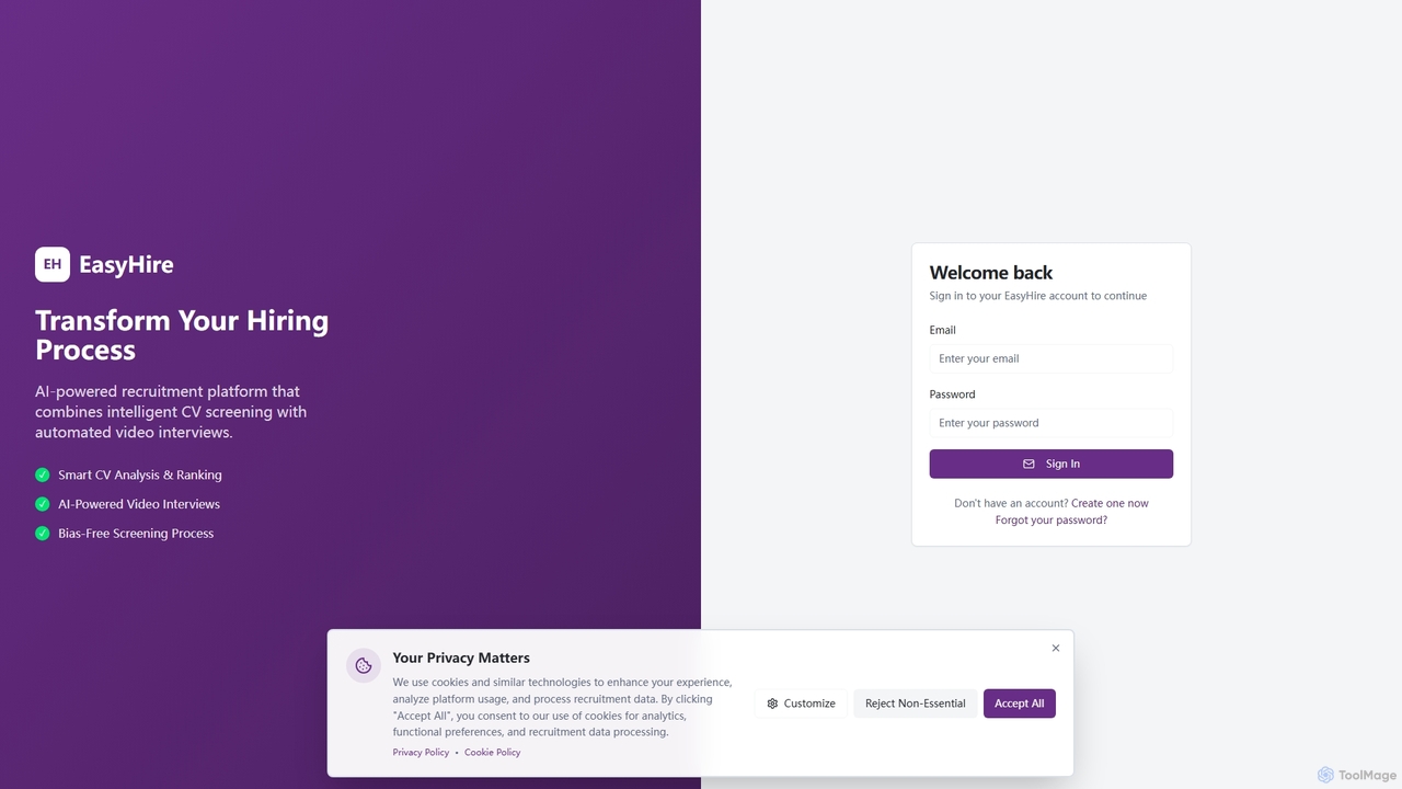 EasyHire - AI-Powered Recruitment Platform for EasyHire