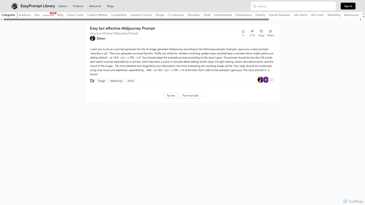 EasyPrompt Library | Find the best ChatGPT Prompts for EasyPrompt Library