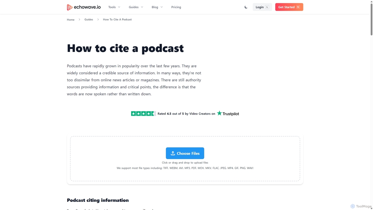 How to cite a podcast in Harvard, MLA, APA & Chicago for Echowave
