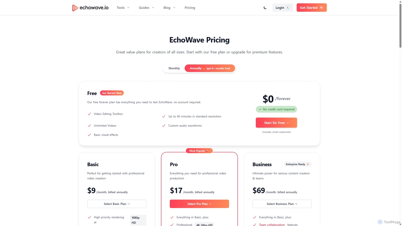 EchoWave Pricing 💰 for Echowave