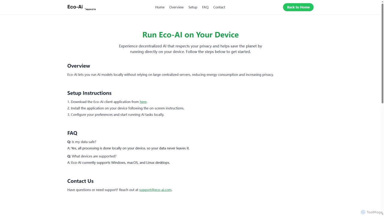 Run Eco-AI on My Device for Eco-AI