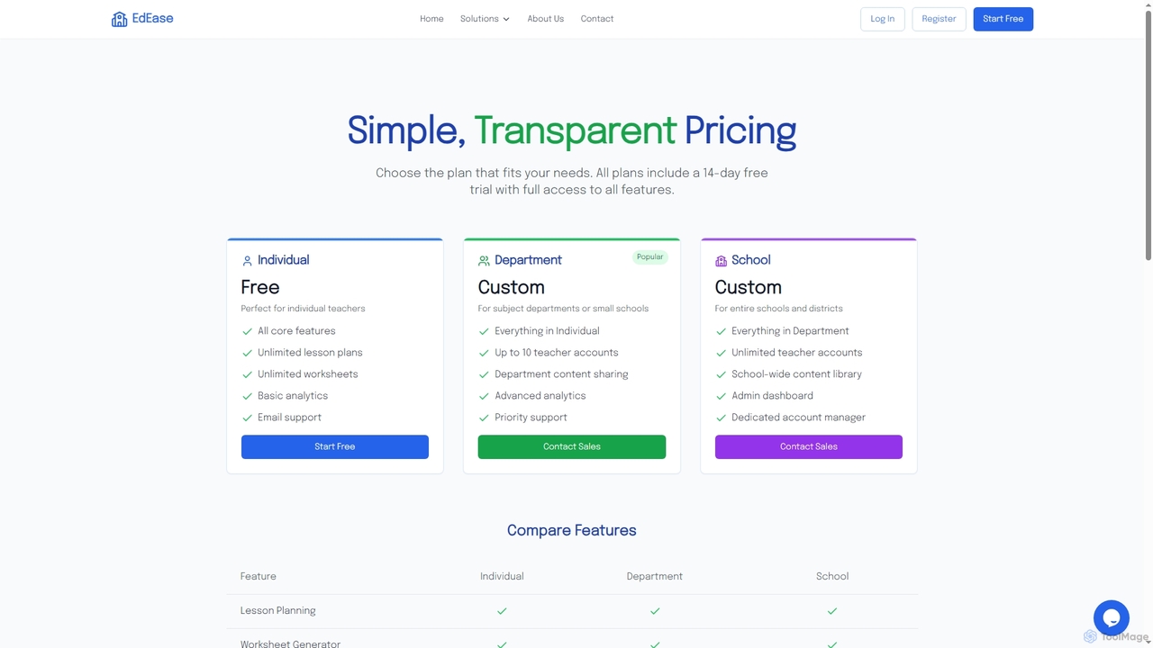 Pricing - EdEase | EdEase for EdEase