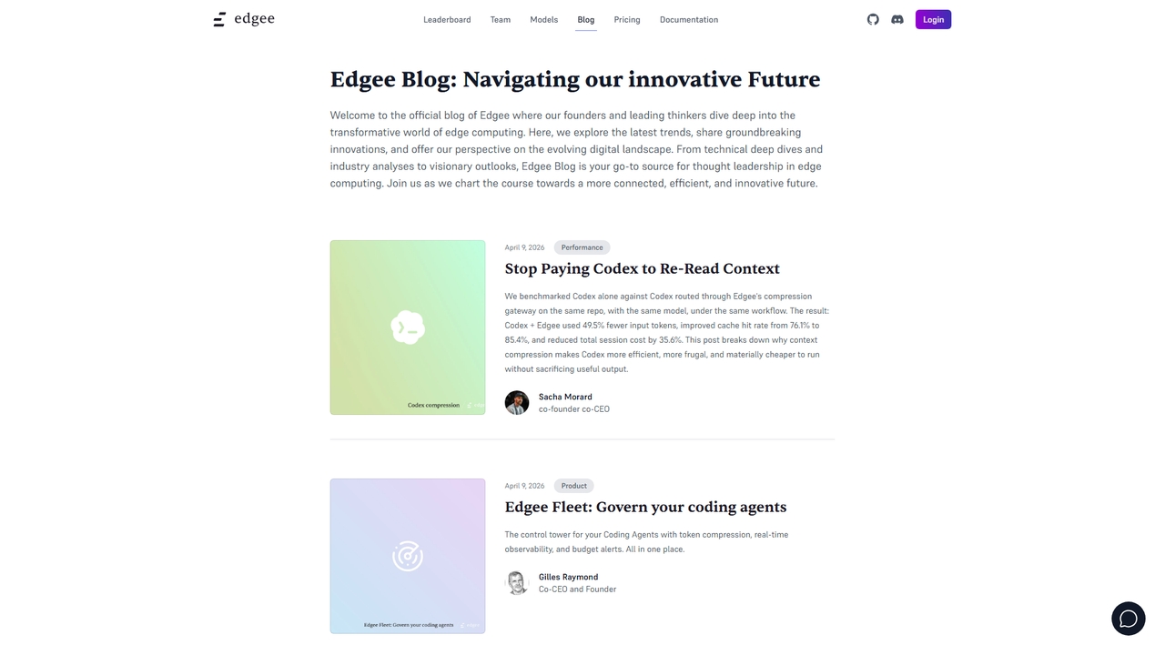 Edgee blog home page - Edgee for Edgee