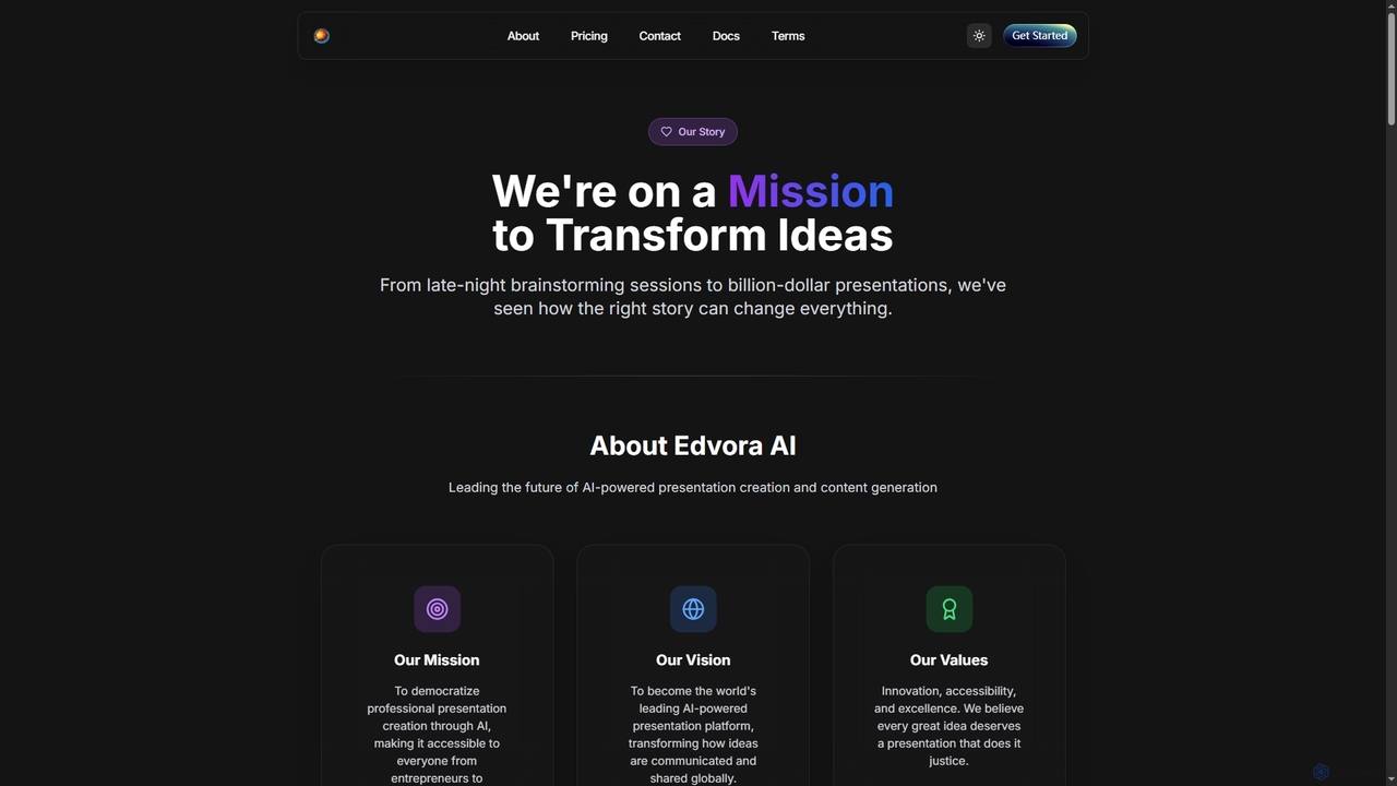 Edvora AI - AI-Powered Presentation Builder for Edvora