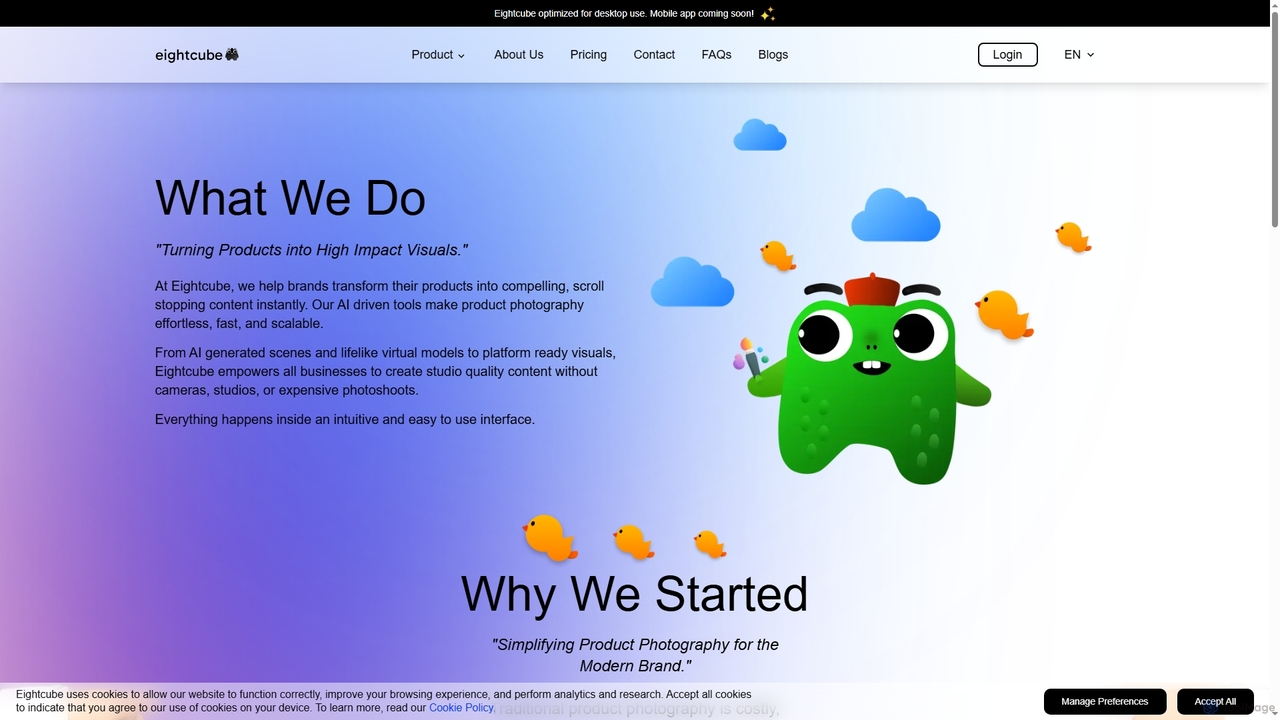 Empower Your Brand with Stunning AI Visuals for Eightcube