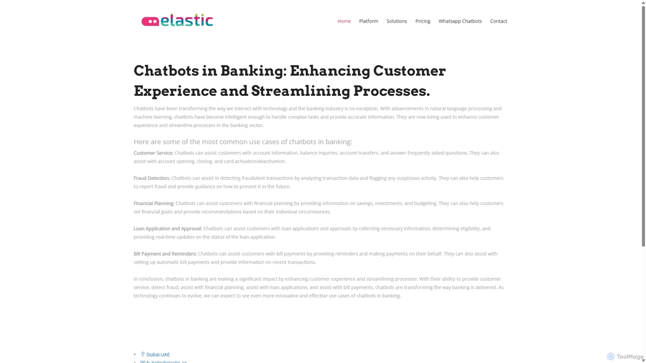 Elastic Chatbot in Banking: Enhancing Customer Experience and Streamlining Processes for Elastic