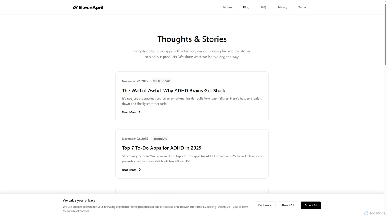 Thoughts & Stories - ElevenApril for ElevenApril