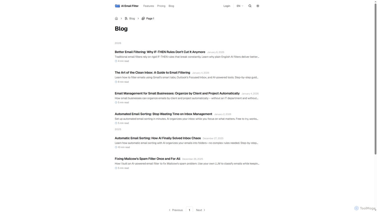 Blog - AI Email Filter | Prompt-Based Email Sorting for Email Filter