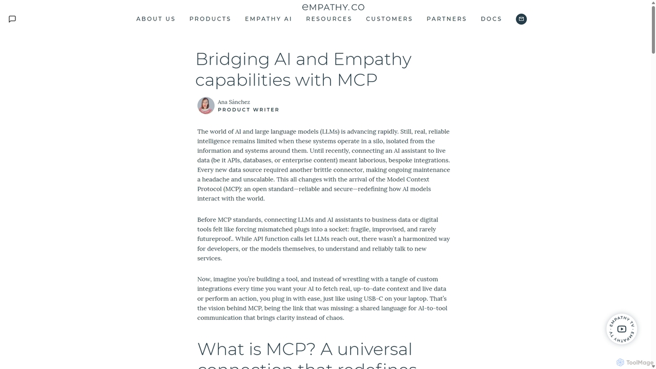 Bridging AI and Empathy capabilities with MCP - empathy.co for Empathy.co
