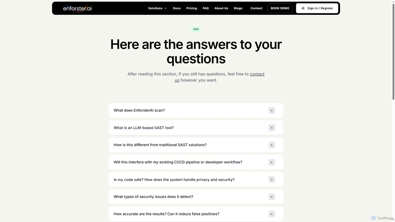 FAQ - EnforsterAI AI-Native SAST Tool | AI Code Security | Enforster AI – AI-Native SAST | AppSec | Code Security for Enforster AI