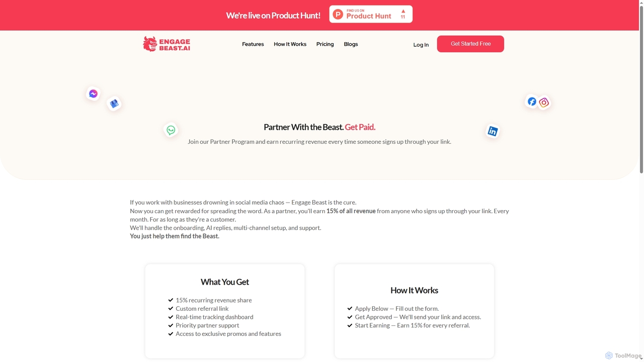 Engage Beast AI Partner Program for Engagebeast