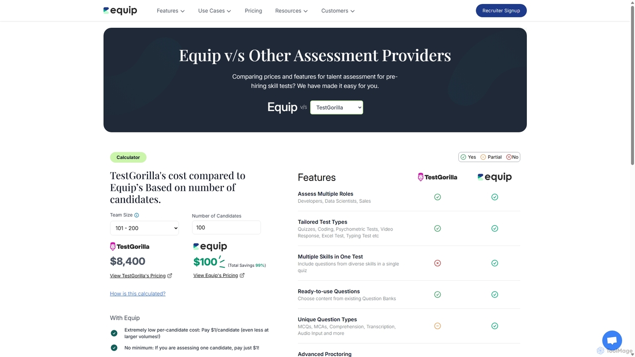 Compare Pricing | Equip for Equip
