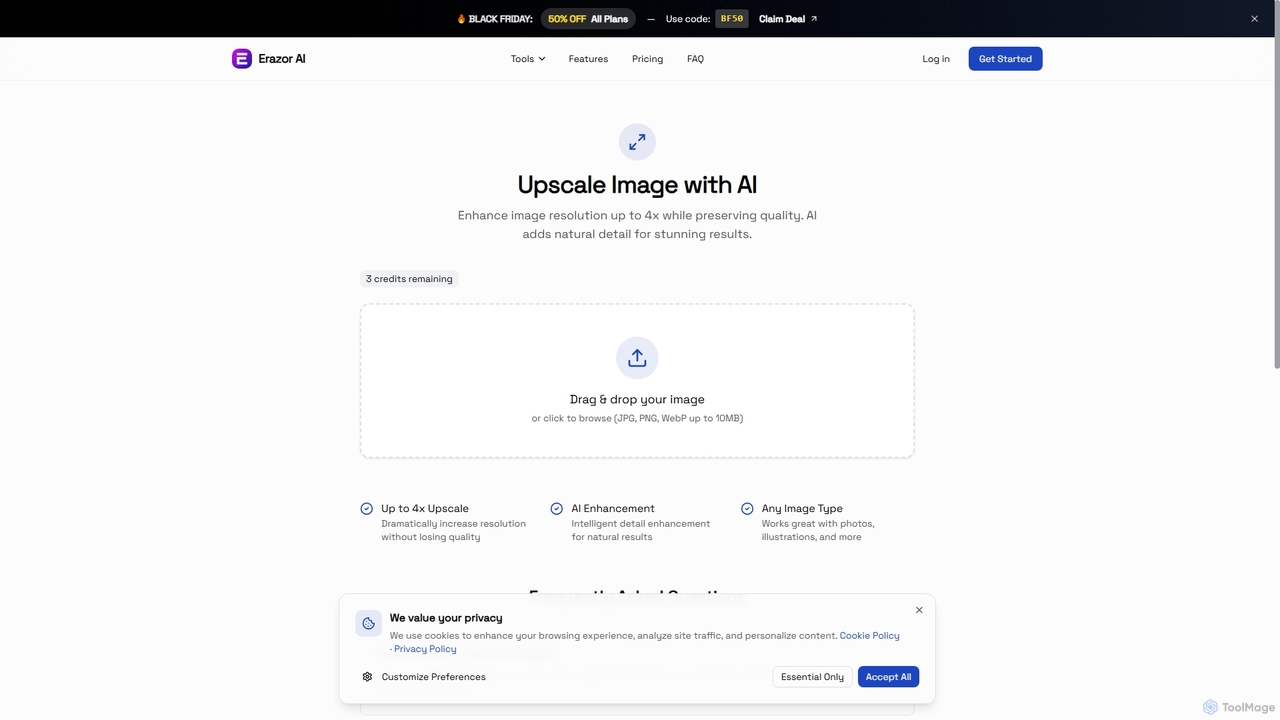Free AI Image Upscaler - Upscale Images Online with AI | Erazor AI | Erazor AI for Erazor