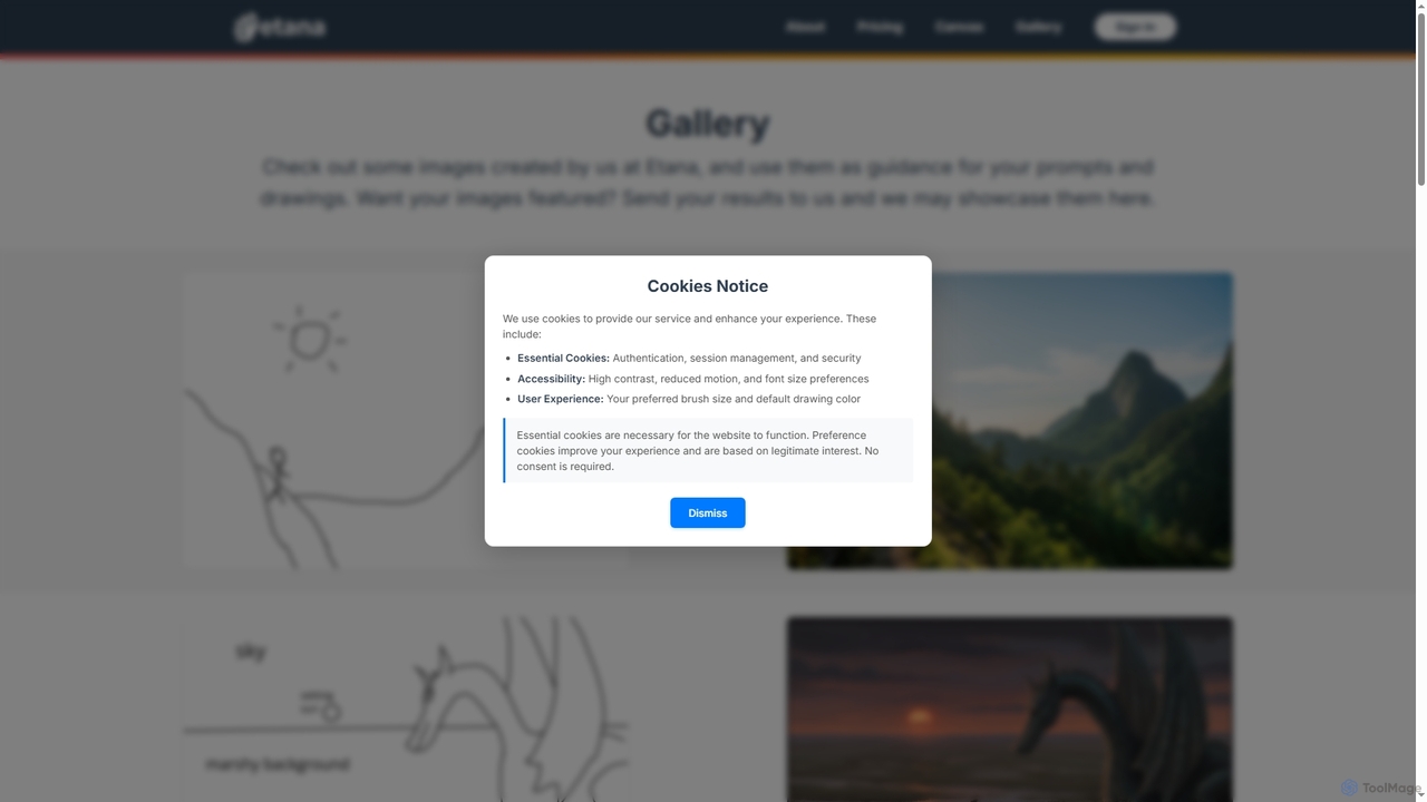 Etana - AI-Powered Drawing & Sketch Tool | Create Digital Art with AI for Etana