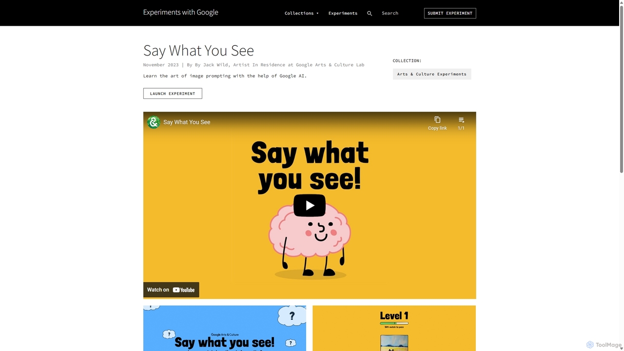 Say What You See by By Jack Wild, Artist In Residence at Google Arts & Culture Lab - Experiments with Google for Experiments with Google