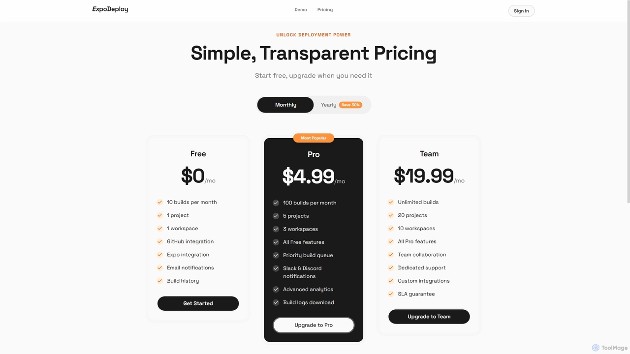 Pricing - App Management Plans | AppManager | ExpoDeploy for ExpoDeploy