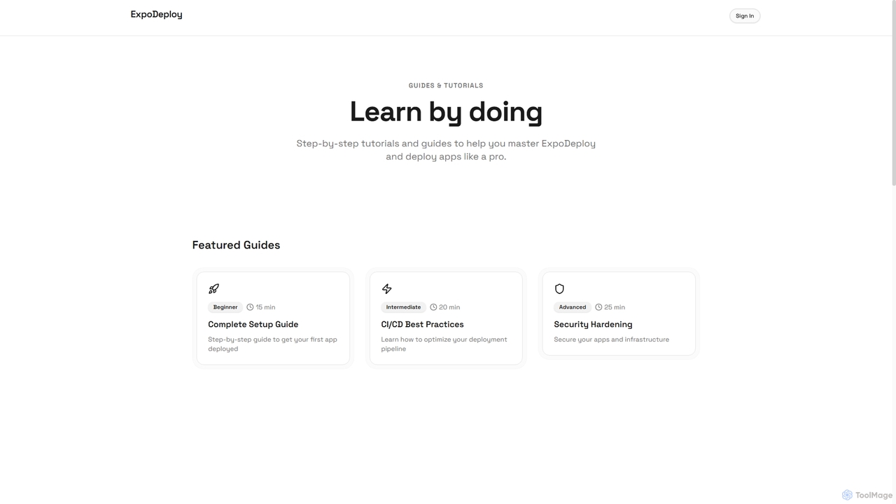 ExpoDeploy - Mobile CI/CD Platform for Expo & React Native for ExpoDeploy