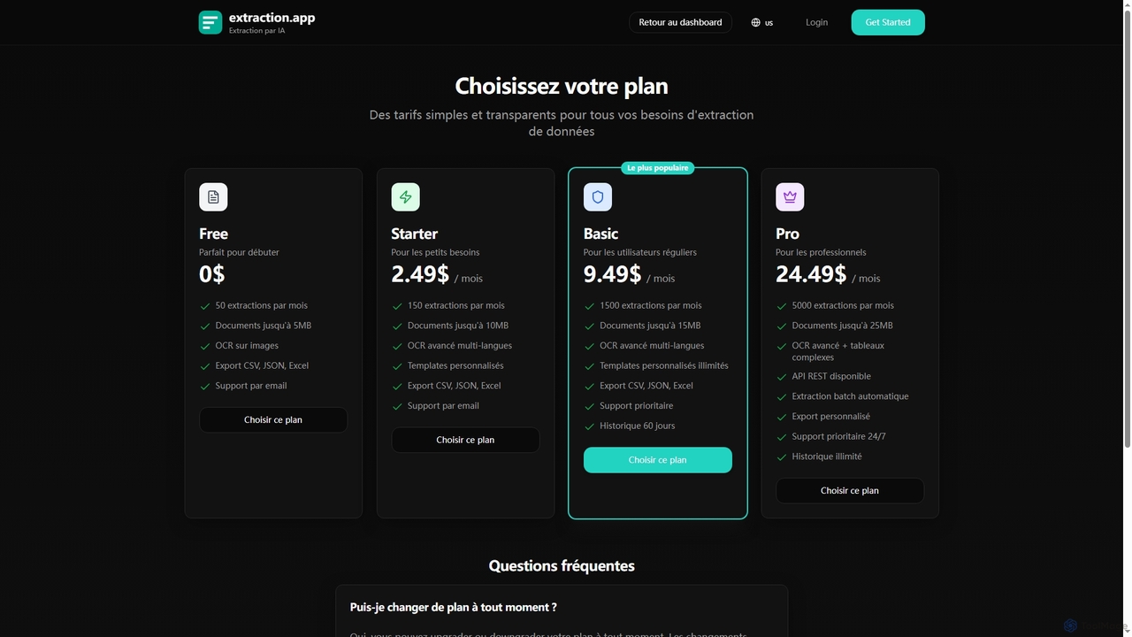 Pricing - extraction.app for Extraction