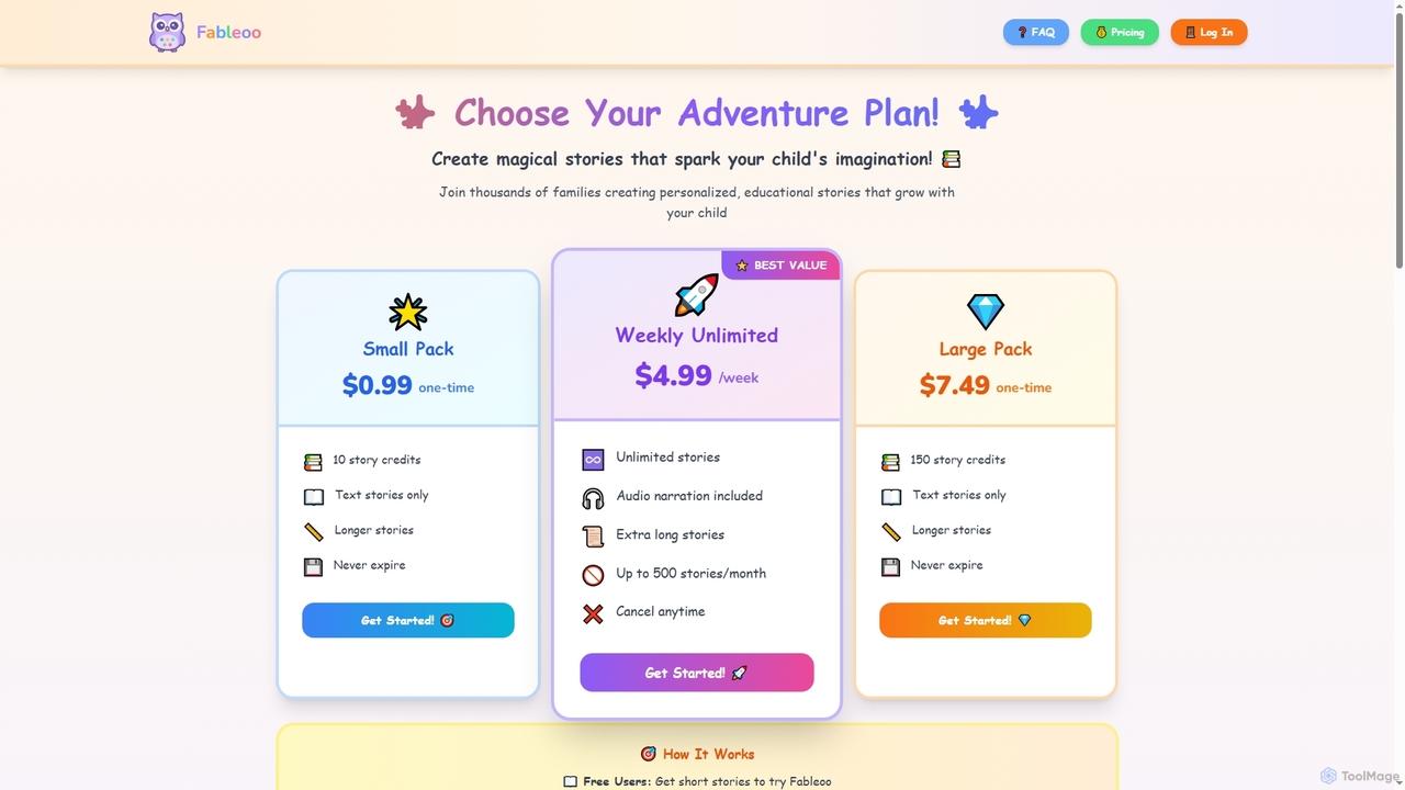 Pricing Plans - Fableoo | Fableoo for Fableoo
