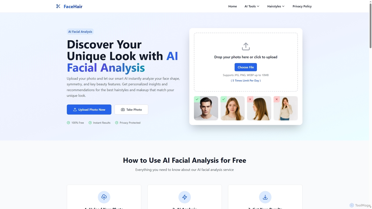 Free AI Facial Analysis - Discover Your Unique Face Features for FaceHair