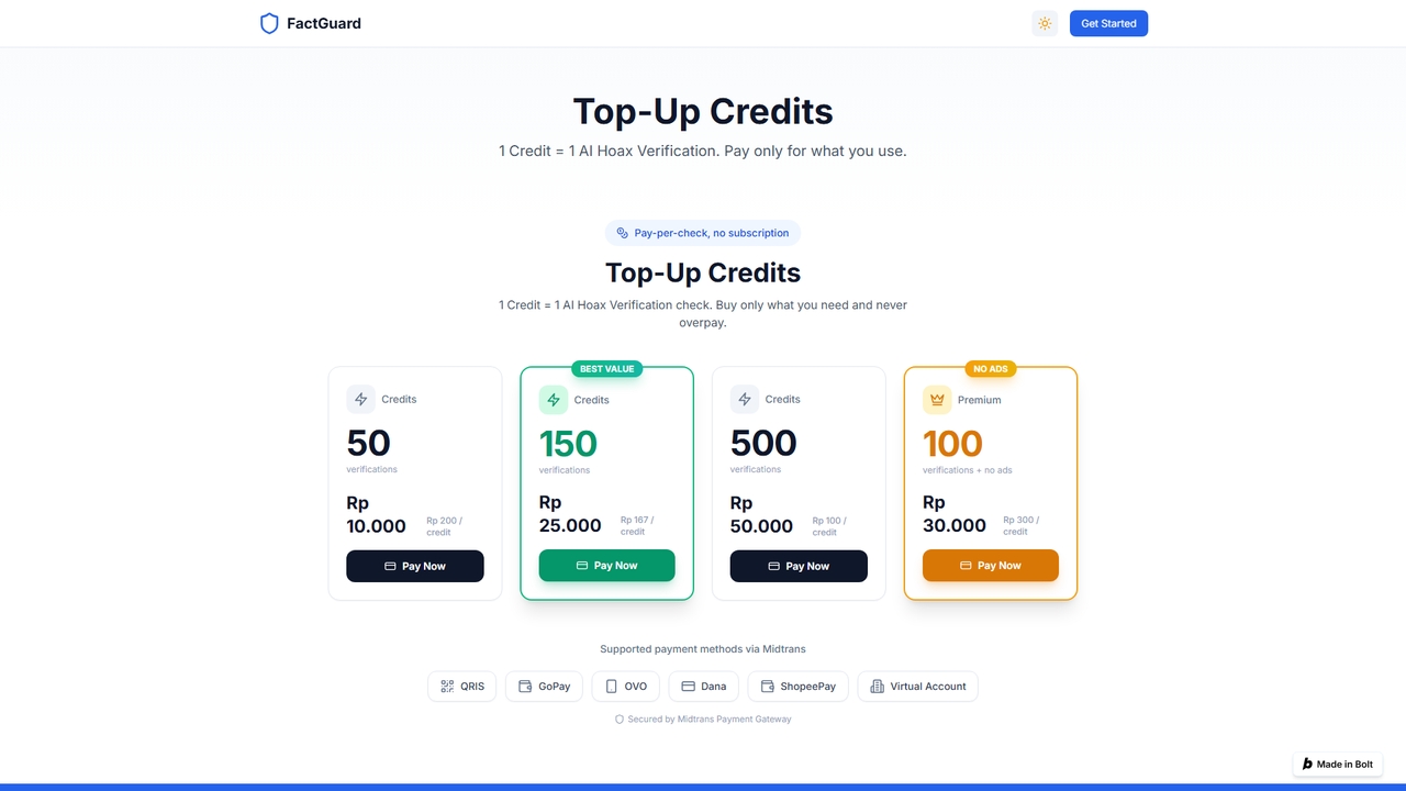 FactGuard - Professional AI Audit & Fact-Checking Tool for FactGuard