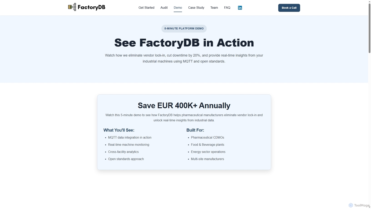 FactoryDB Platform Demo | MQTT Industrial IoT Integration in 5 Minutes for FactoryDB