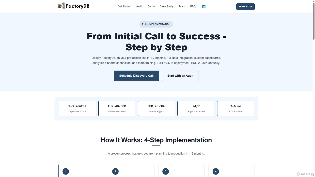 Get Started with FactoryDB | 30-Day Implementation for Manufacturing for FactoryDB