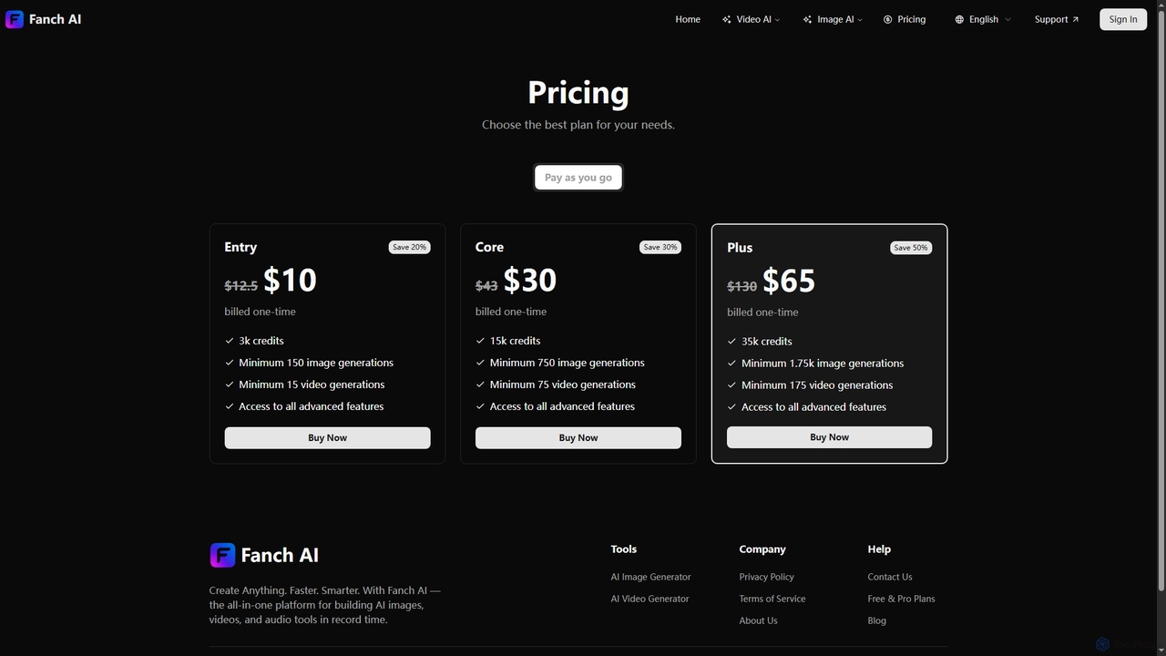 Pricing - Fanch AI for Fanchai