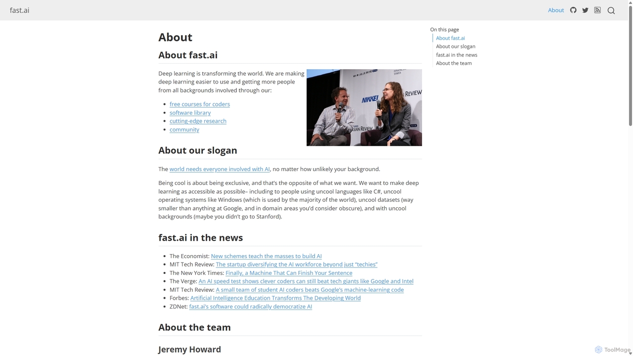 About – fast.ai for Fast.ai