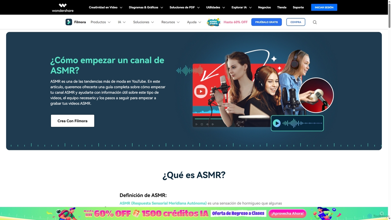 ¿Cómo empezar un canal de ASMR? Una guía práctica for Filmora