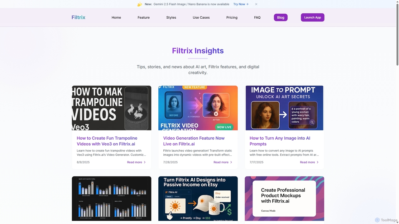 Filtrix Insights - AI Art, Features & Digital Creativity for Filtrix