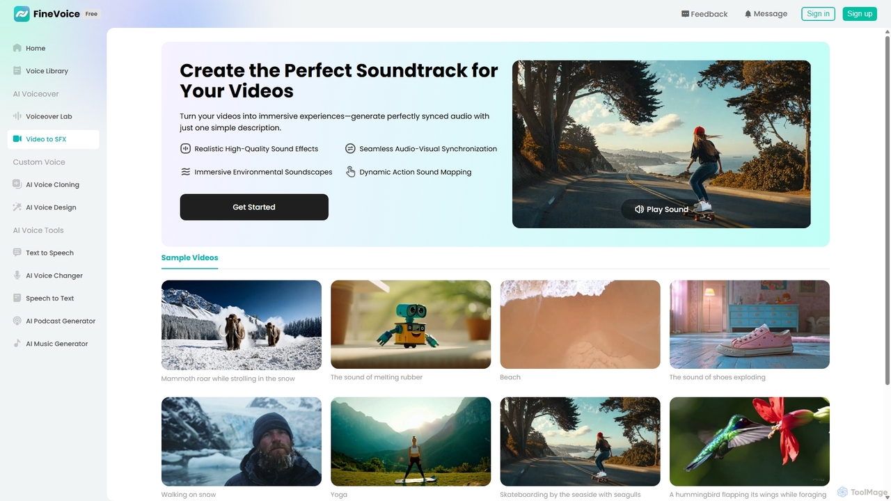 Fineshare FineVoice : Video to Audio for FineVoice