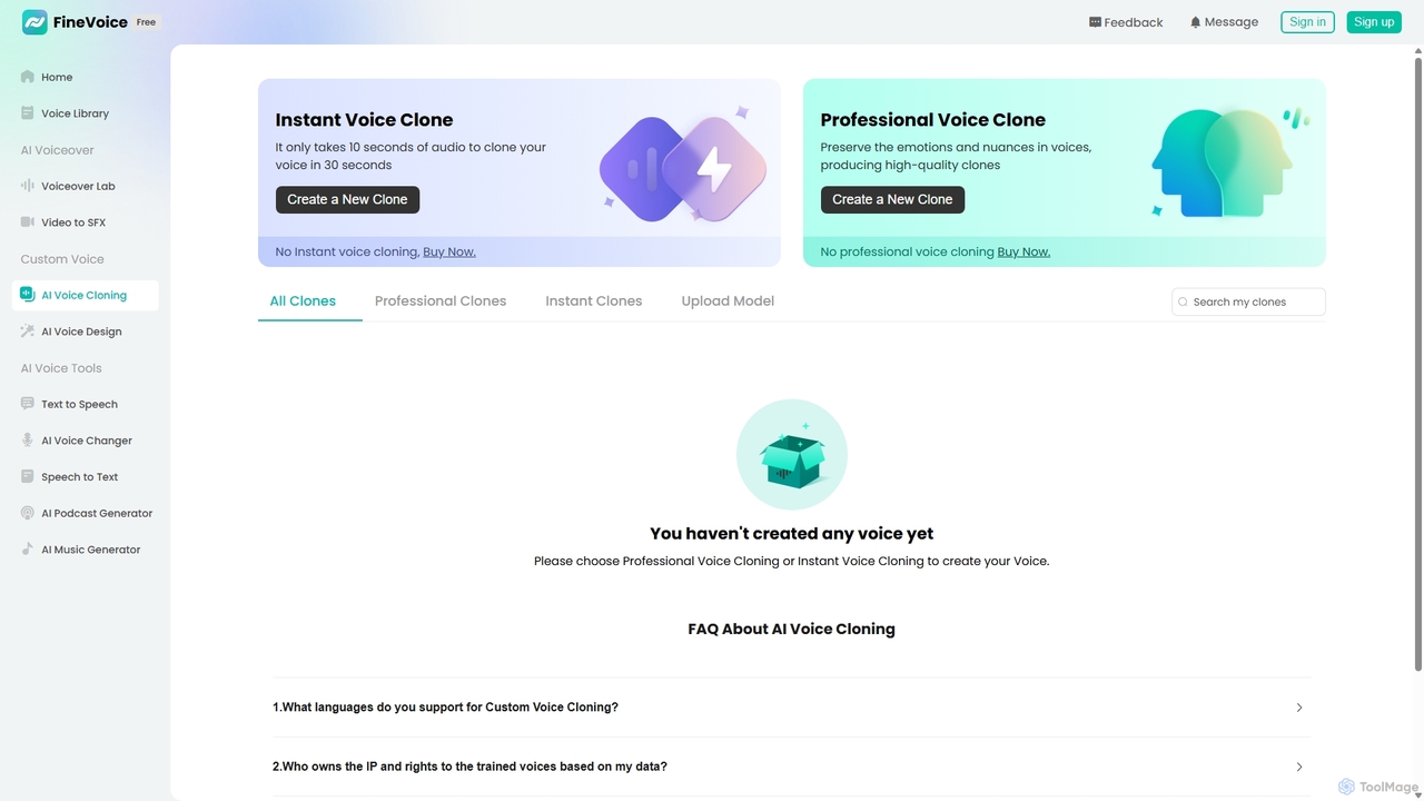 AI Voice Cloning Software | FineVoice for FineVoice