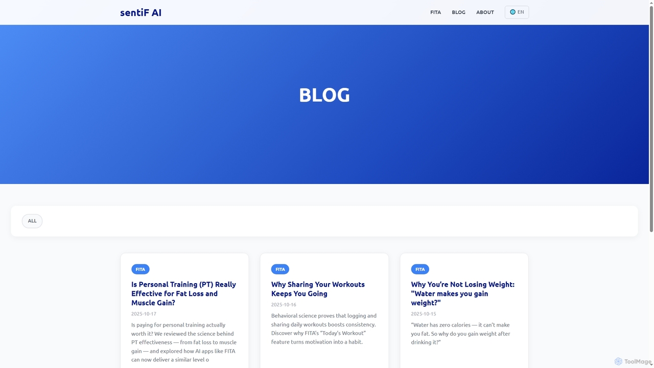 sentiF AI - BLOG for FITA