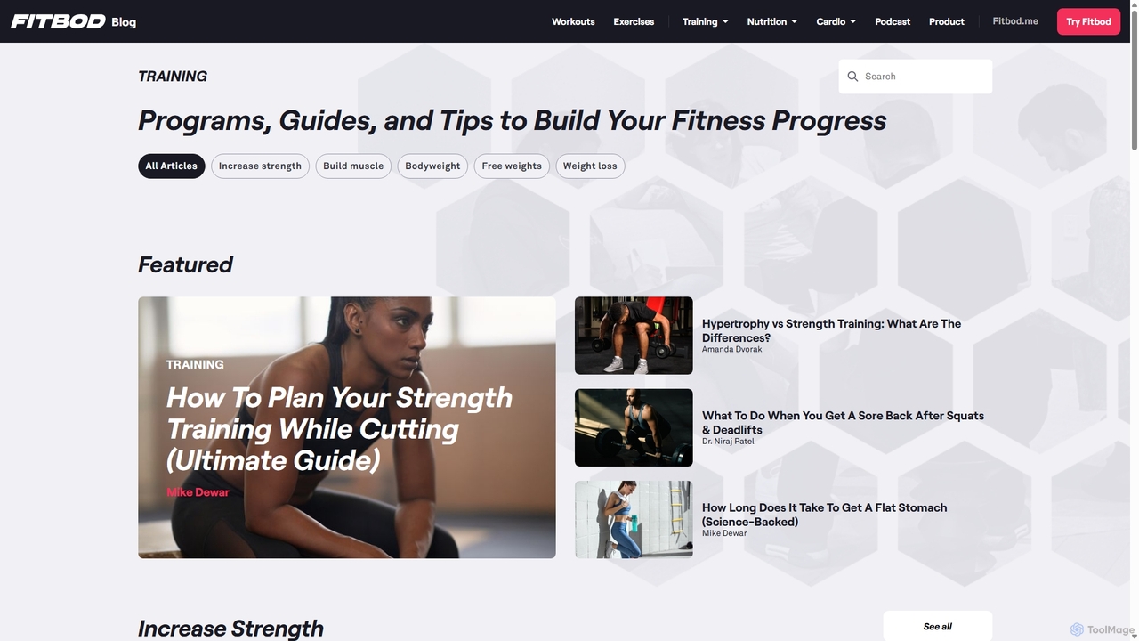 Training – Fitbod for Fitbod