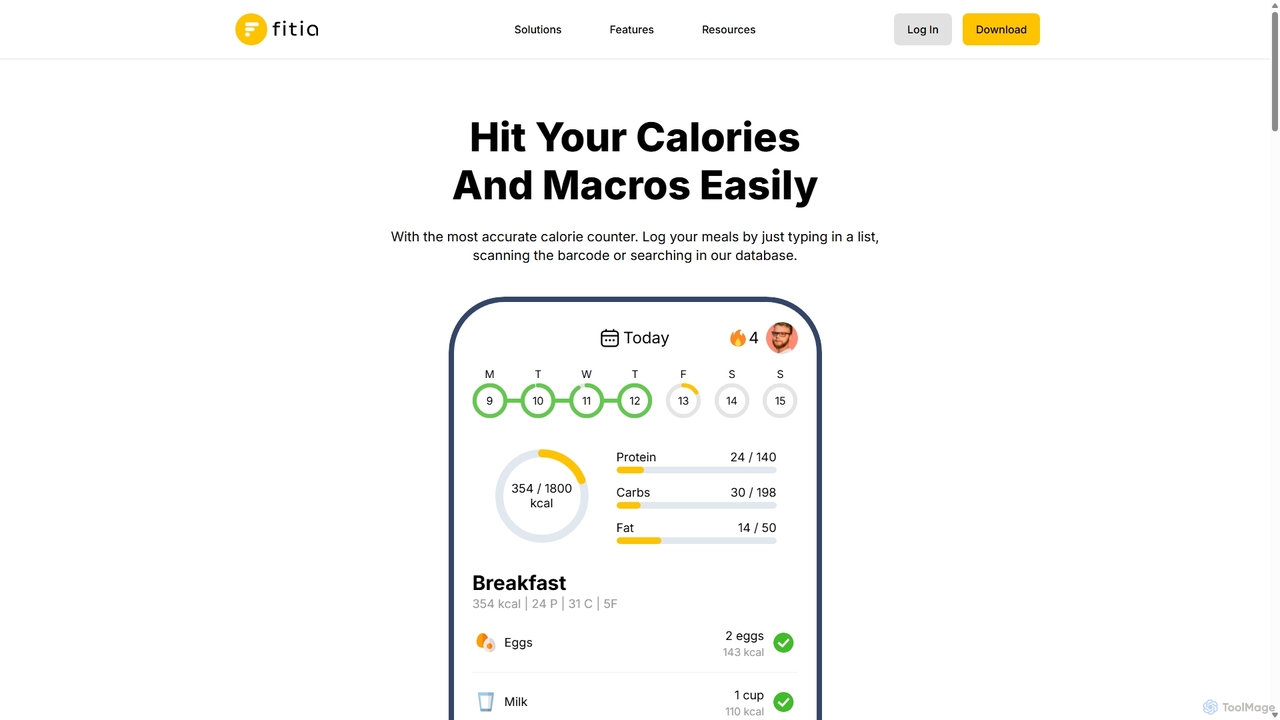 Fitia: Track Your Calories and Macros with Ease for Fitia
