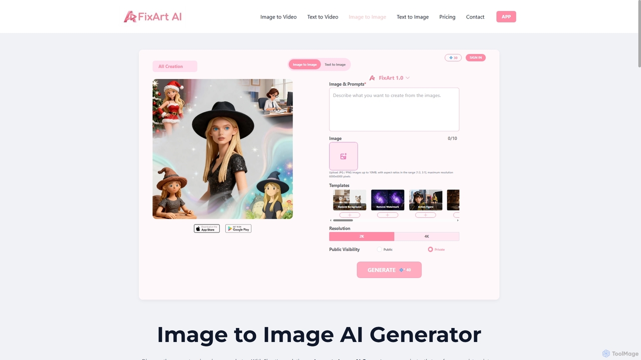 Free Image to Image AI Generator - Uncensored & 4K Art for FixArt