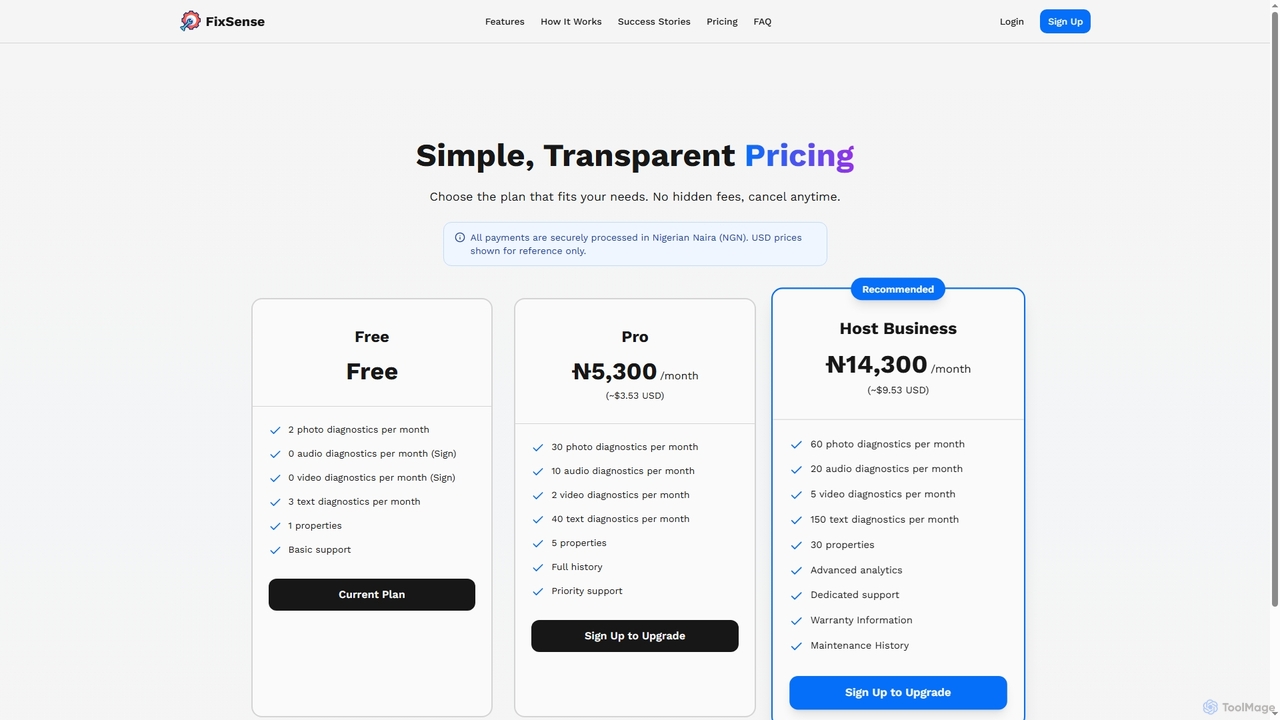 Pricing Plans | FixSense for FixSense
