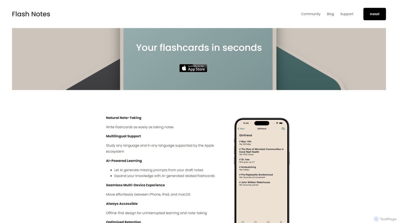 preview for Flash Notes
