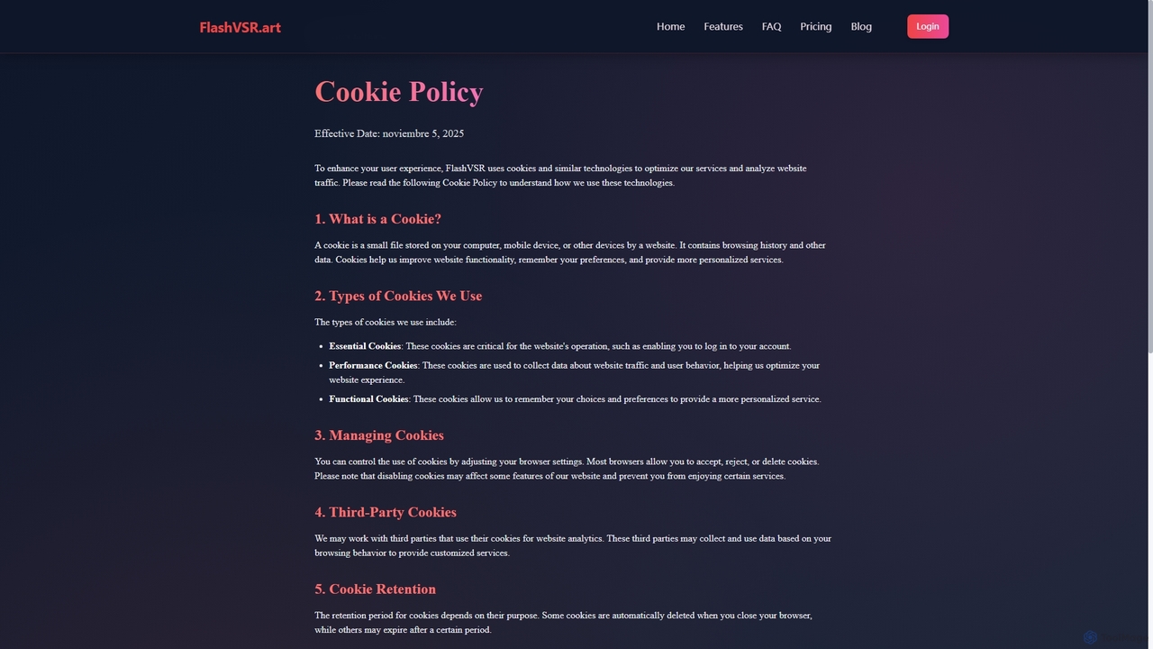 Cookie Policy | FlashVSR for Flashvsr