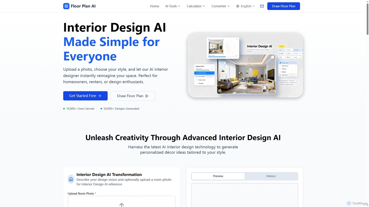 Free Online Interior Design AI Tool | Floor-Plan.ai for Floor Plan