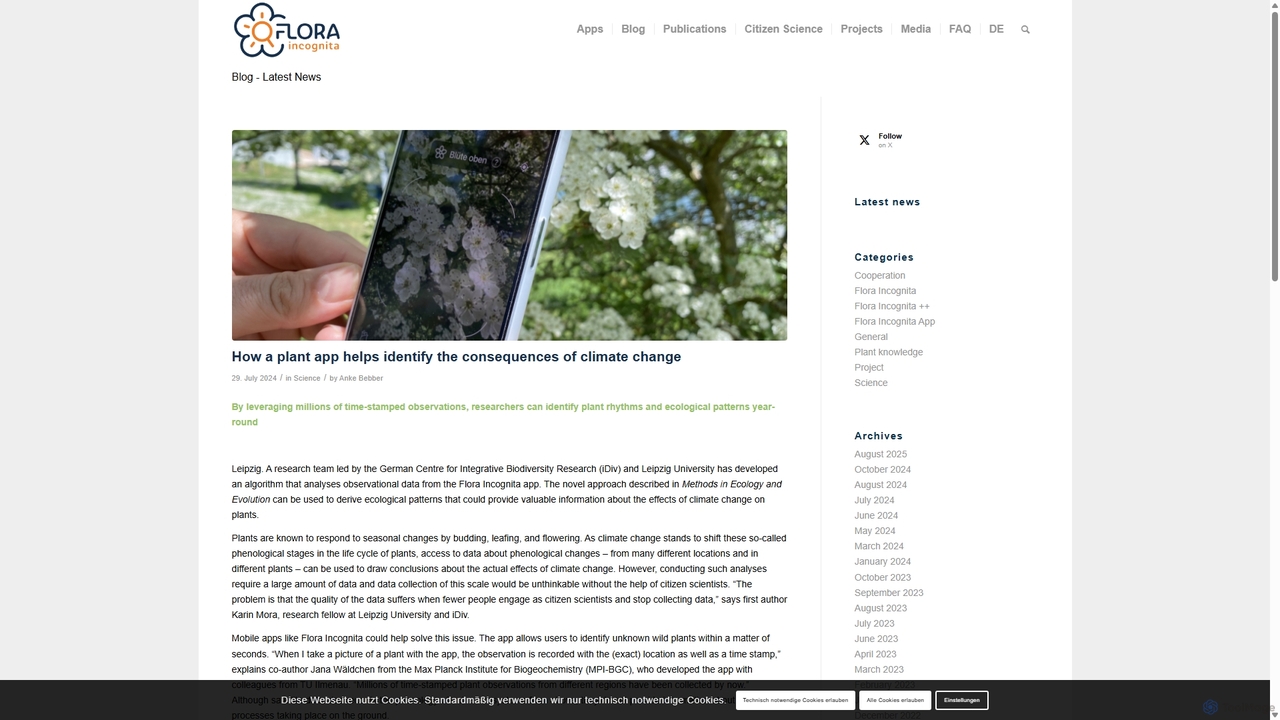 How a plant app helps identify the consequences of climate change – Flora Incognita | EN for Flora Incognita