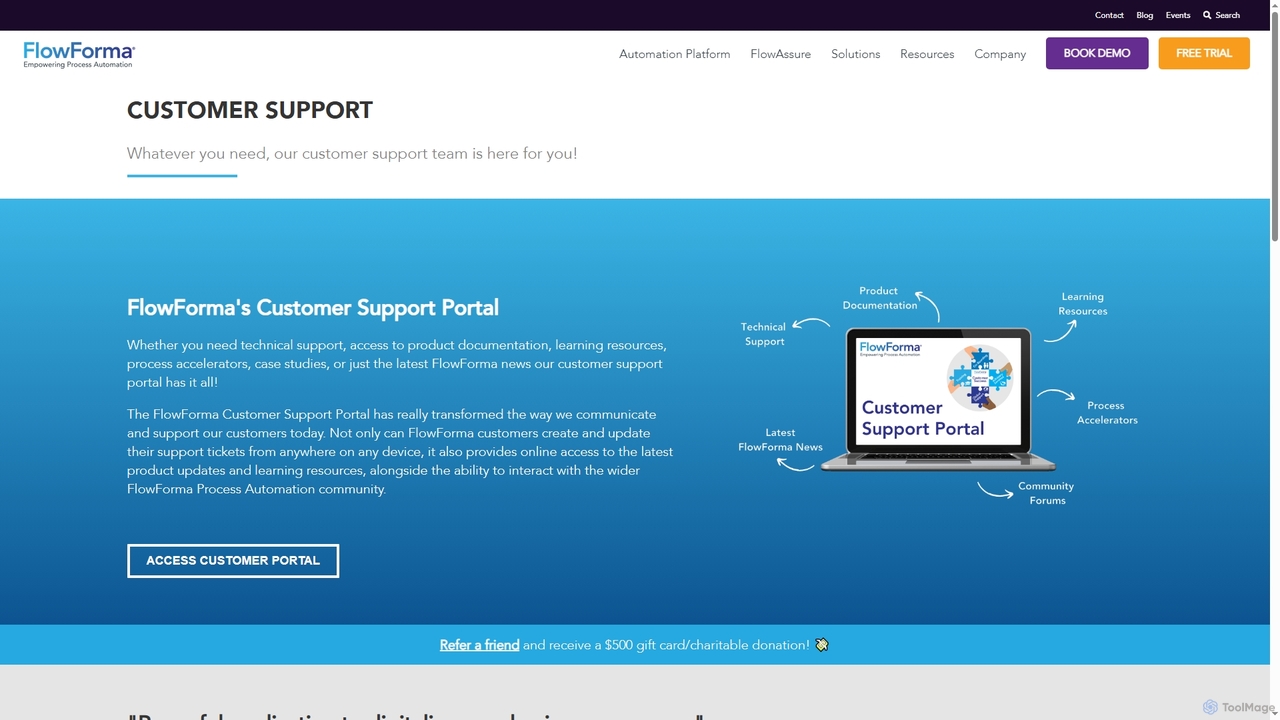 Experience Award Winning Customer Support | FlowForma for FlowForma