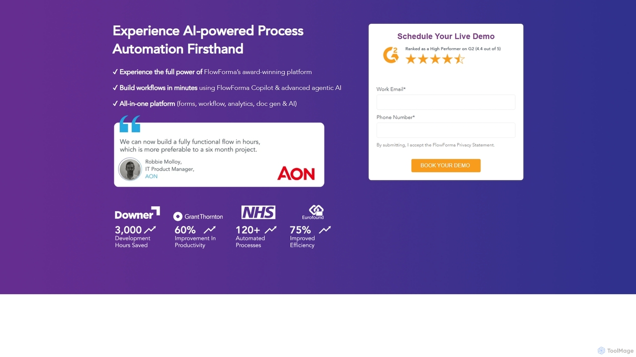 Demo FlowForma Digital Process Automation Software for FlowForma