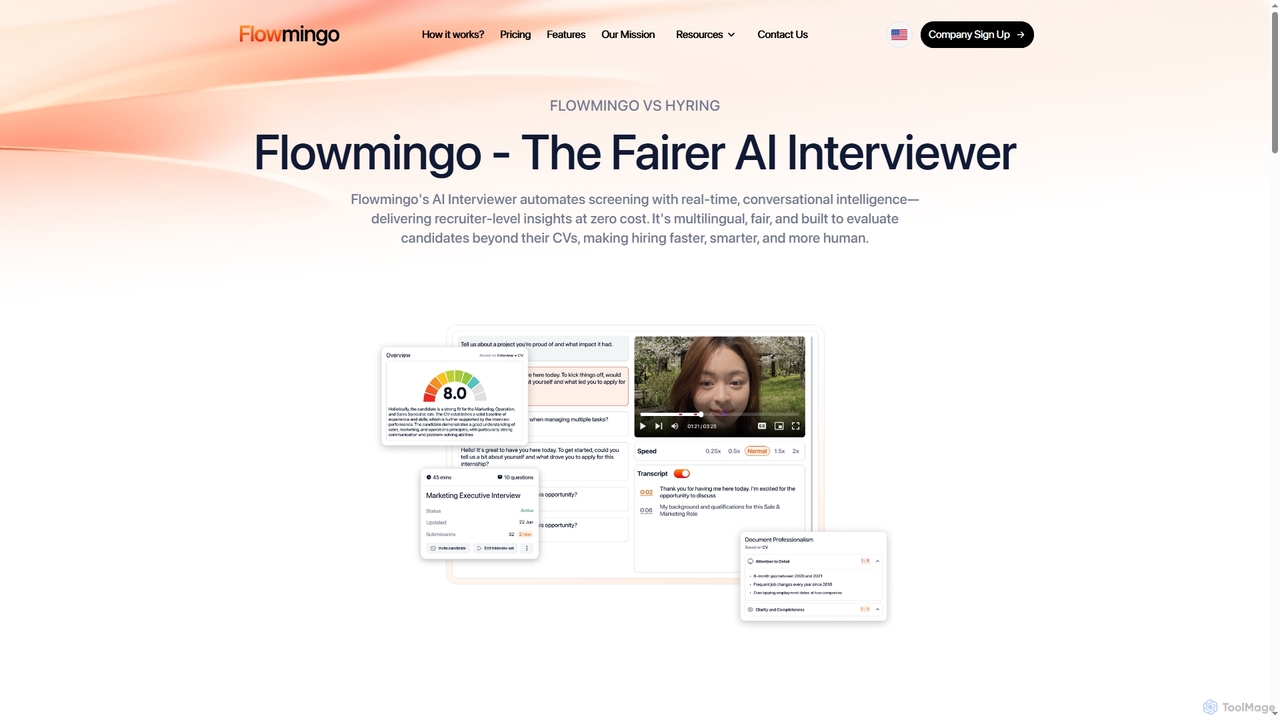 Flowmingo – AI Interviewer | Free, Forever for Flowmingo