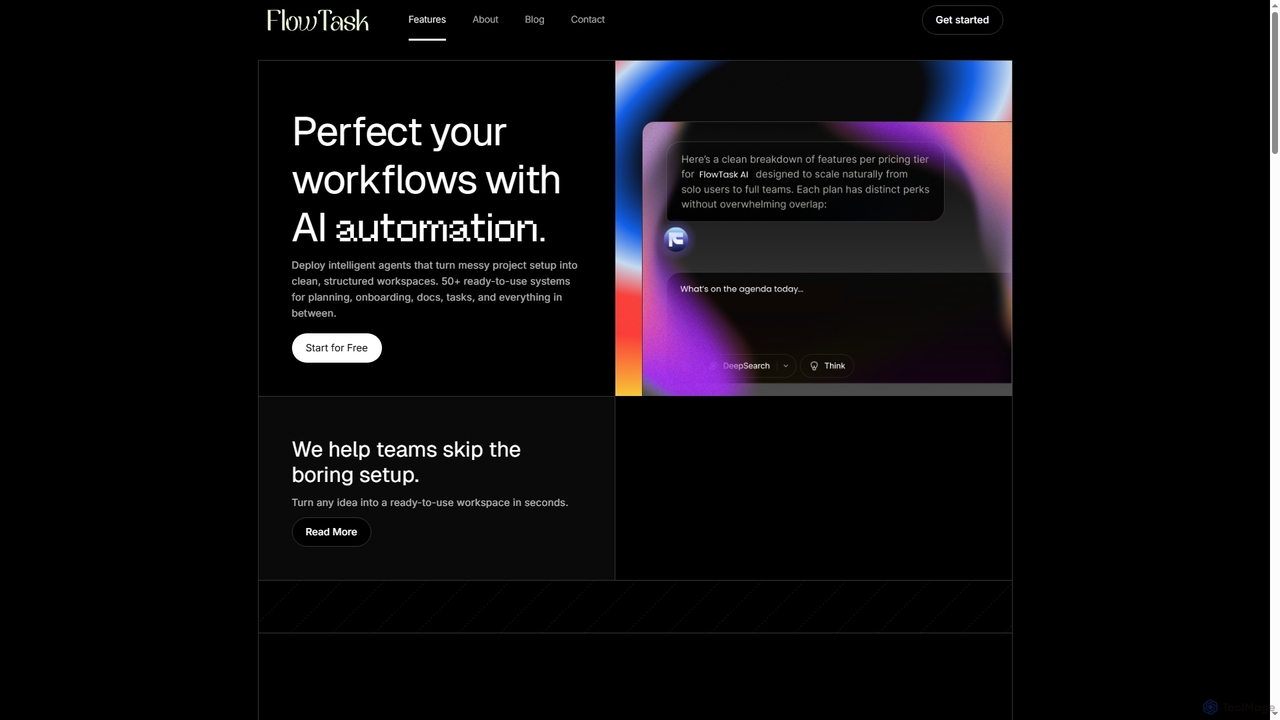 Features – FlowTask AI workspace for FlowTask