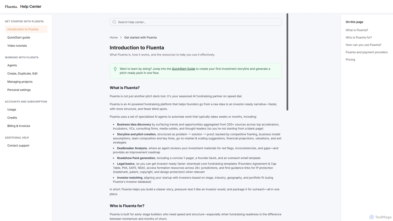 Fluenta - AI-powered fundraising platform for Fluenta